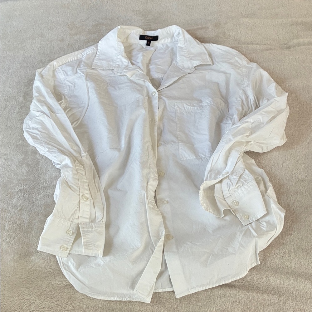 Quince Classic White Button-Down Shirt